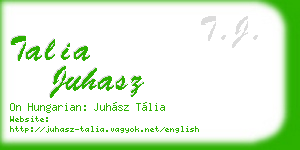 talia juhasz business card